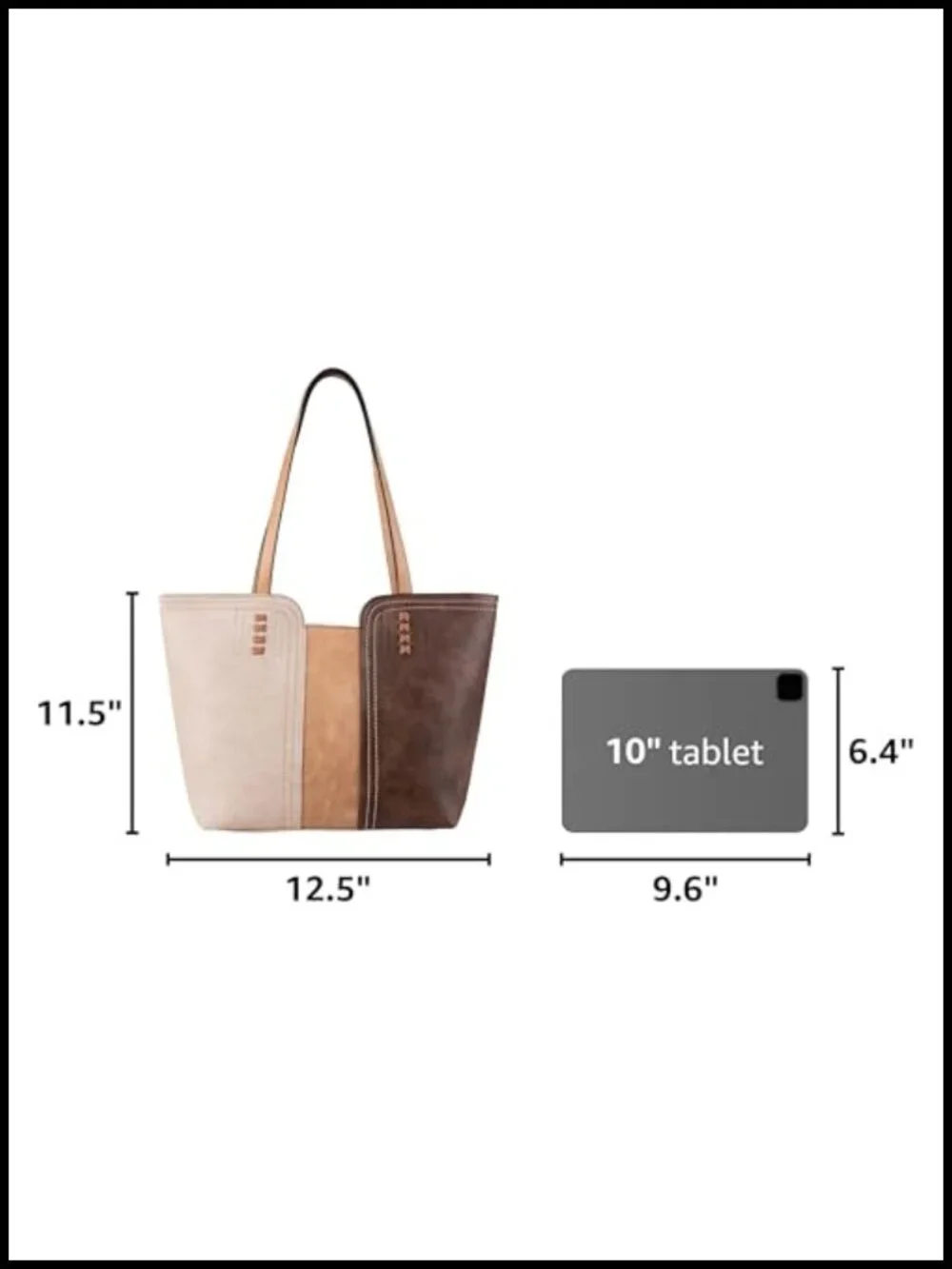 Women's Faux Leather Tote Bag with Braided Detailing